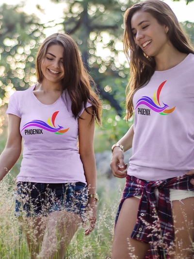 Rainbow Phoenix Lilac Womens T-shirt