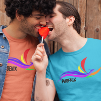 Rainbow Phoenix Heather Orange Unisex T-shirt - Thumbnail 1