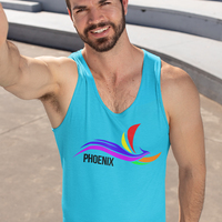 Rainbow Phoenix Heather Orange Unisex T-shirt - Thumbnail 6