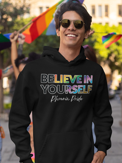 Official 2022 Phoenix Pride Theme Black Hoodie