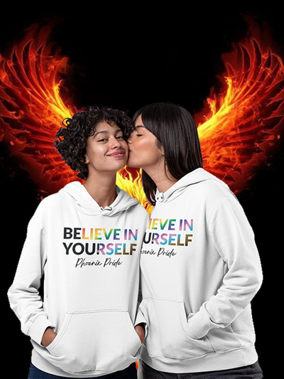Official 2022 Phoenix Pride Theme  White  Hoodie