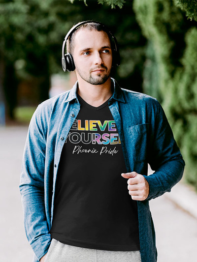 Phoenix Pride 2022 Official Unisex V-neck T-shirt