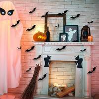 24PCS Scary Bats Halloween Decoration Decor Wall Decal DIY Stickers - Thumbnail 2