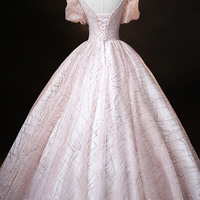 Pink tulle sequins ball gown dress foraml dress - Thumbnail 4
