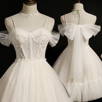 Cute tulle lace short prom dress homecoming dress - Thumbnail 8