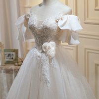 Champagne lace short prom dress homecoming dress - Thumbnail 2