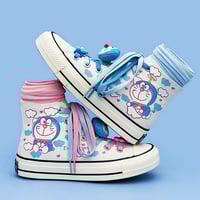 Cute Cartoon Handpainted High Top Shoes  - 3colors - Thumbnail 4
