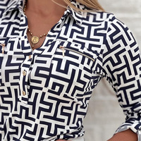 Elegant Black Printed Long Sleeve Shirt - Thumbnail 2