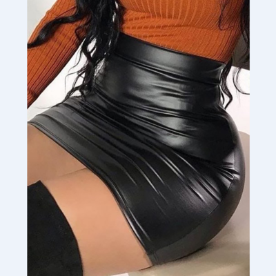 Black temperament high waist tight skirt - Thumbnail 3