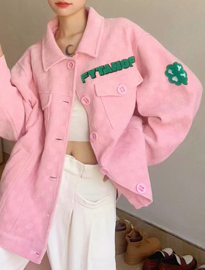 Pastel Pink Pocket Jacket