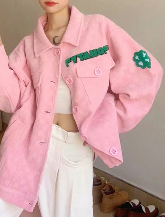 Pastel Pink Pocket Jacket