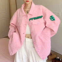 Pastel Pink Pocket Jacket - Thumbnail 1