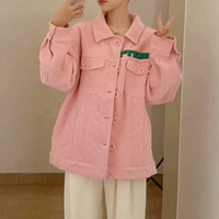 Pastel Pink Pocket Jacket - Thumbnail 3