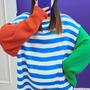 Color Block Stripe Jumper Sweater-1