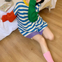 Color Block Stripe Jumper Sweater-3