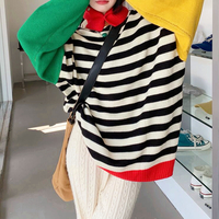 Color Block Stripe Jumper Sweater - Thumbnail 5