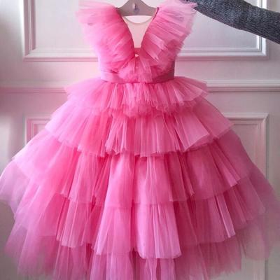 Cute tiered tulle homocoming dress for party formal occasion - Thumbnail 3