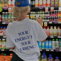 Free Shipping-YOUR ENERGY IS YOUR CURRENCY TEE - Thumbnail 1