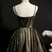 Black tulle sequins short prom dress homecoming dress - Thumbnail 3