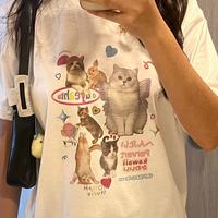 Kawaii Kitty Cat Tee - Thumbnail 1
