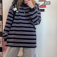 90'S Stripe Color Block Sweatshirt - Thumbnail 4