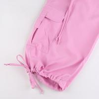 90s Lace up Baggy Pink Pants - Thumbnail 4