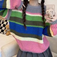 Rainbow Color Block Stripe Jumper Sweater - Thumbnail 6