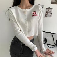 Peach Embroidery Knit Top - Thumbnail 4