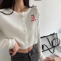 Peach Embroidery Knit Top - Thumbnail 5