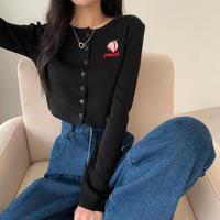 Peach Embroidery Knit Top - Thumbnail 8