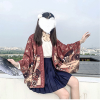 Original Design Genuine Yuori Japanese Outer Cloak Sunscreen and Wind Loose Men's and Women's Cardigan Kimono Jacket - Thumbnail 1
