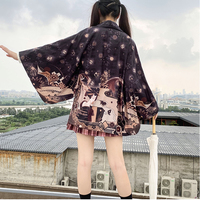 Original Design Genuine Yuori Japanese Outer Cloak Sunscreen and Wind Loose Men's and Women's Cardigan Kimono Jacket - Thumbnail 2