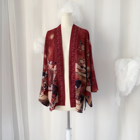 Original Design Genuine Yuori Japanese Outer Cloak Sunscreen and Wind Loose Men's and Women's Cardigan Kimono Jacket - Thumbnail 3