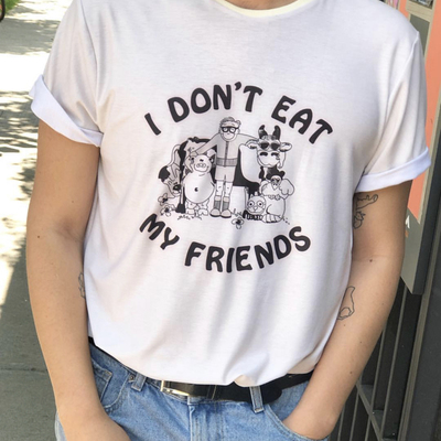 Free shipping-i don't eat my friends tee - Thumbnail 3