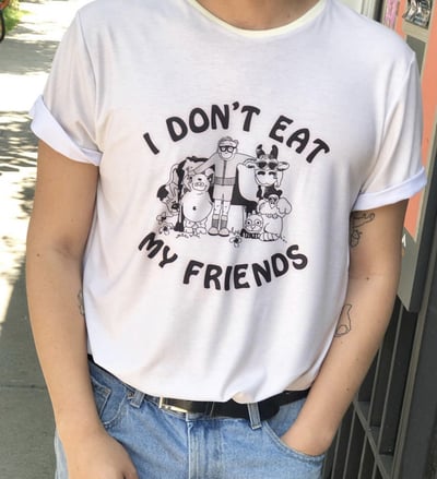 Free Shipping-I DON'T EAT MY FRIENDS TEE