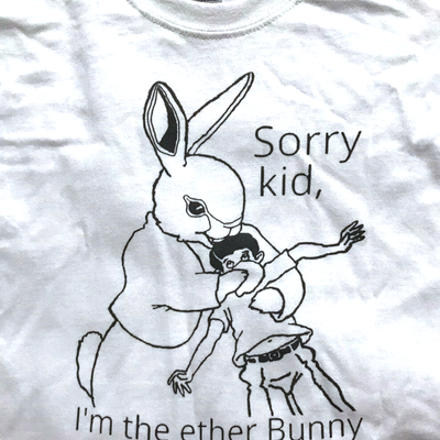 Free shipping-sorry kid i'm the ether bunny tee   - Thumbnail 3