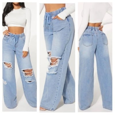 Drawstring denim-td - Thumbnail 3