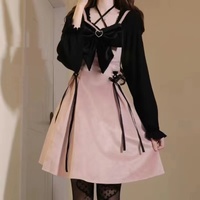 New large bow JSK suspender dress - Thumbnail 6