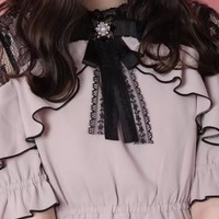 New original lace fungus fringe bow dress - Thumbnail 3