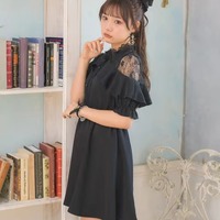 New original lace fungus fringe bow dress - Thumbnail 6