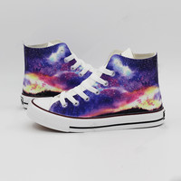 New cosmic starry sky hand painted shoes - Thumbnail 6