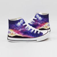 New cosmic starry sky hand painted shoes - Thumbnail 7