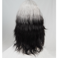 Black and White Gradient Curly Long Y2K Wig - Thumbnail 4