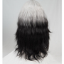 Black and White Gradient Curly Long Y2K Wig-4