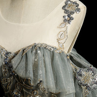 A-line tulle sequins long prom dress formal dress - Thumbnail 2