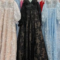 SP1022,Sparkle Princess Lavender Bustier Puffy Sleeves Lace Long Prom Gown - Thumbnail 6