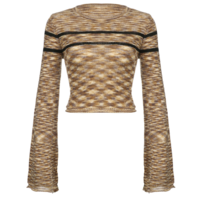 Free Shipping-90s SPACE DYE TRUMPET SLEEVE SWEATER  - Thumbnail 4