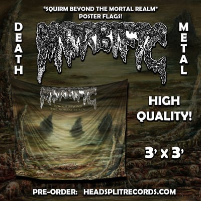 Morbific - "squirm beyond the mortal realm" 3'x3' flag