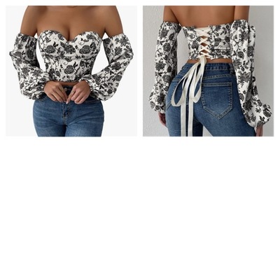 Black/white lace up-td - Thumbnail 1