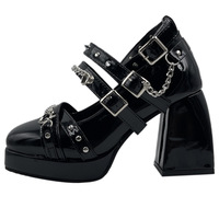 Heart Chain Mary Jane High Heels - Thumbnail 6